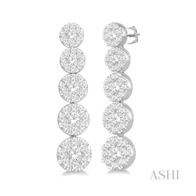 ASHI Lovebright Essential Journey Diamond Long Earrings 914B0PPFVERWG-1.15