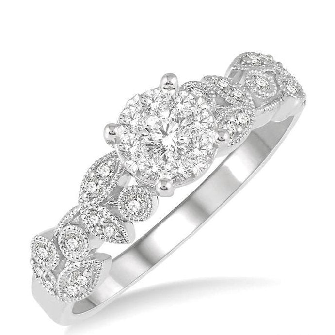 Parkplace Jewelers Round Shape Lovebright Diamond Engagement Ring 15394PPFHWG-LE