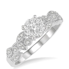 Parkplace Jewelers Round Shape Lovebright Diamond Engagement Ring 15394PPFHWG-LE