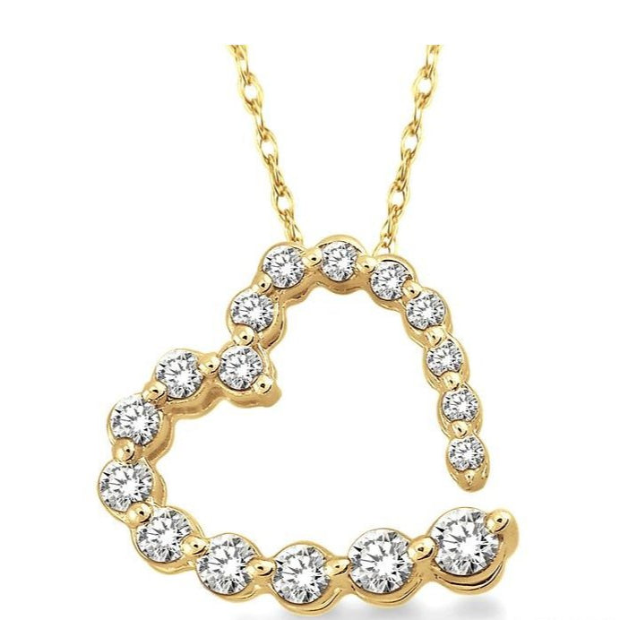 Parkplace Jewelers Heart Shape Journey Diamond Fashion Pendant 93616PPFNPDYG