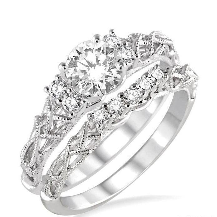 Parkplace Jewelers Round Shape Diamond Wedding Set 20623PPFHWG-WS
