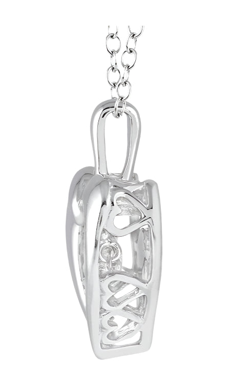 Parkplace Jewelers Silver Heart Shape Emotion Diamond Fashion Pendant 80119PPSXSLPD