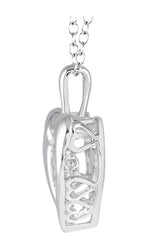 Parkplace Jewelers Silver Heart Shape Emotion Diamond Fashion Pendant 80119PPSXSLPD