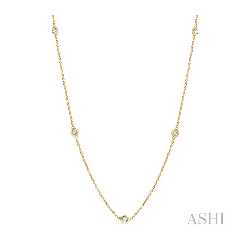 ASHI Diamond Station Necklace 990AQPPFGNKYG