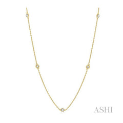 ASHI Diamond Station Necklace 990AQPPFGNKYG
