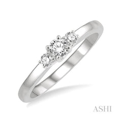 ASHI Round Shape Past Present & Future Diamond Engagement Ring 30416PPFGWG