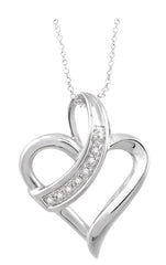 Parkplace Jewelers Silver Heart Shape Diamond Fashion Pendant 86569PPSSSLPD