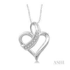 ASHI Silver Heart Shape Diamond Fashion Pendant 86569PPSSSLPD