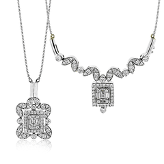 Adjustable Pendant Necklace in 18k Gold with Diamonds LP4512 WHITE 18K X