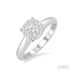 ASHI Round Shape Lovebright Essential Diamond Ring 36908PPFHWG
