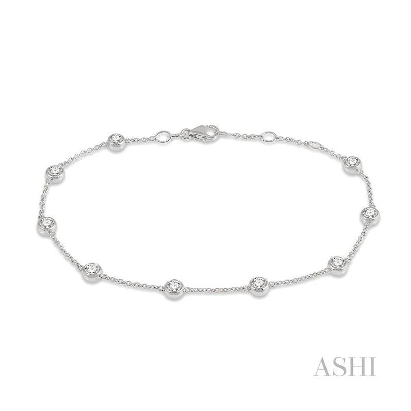 ASHI Diamond Station Chain Bracelet 700C1PPFGWG