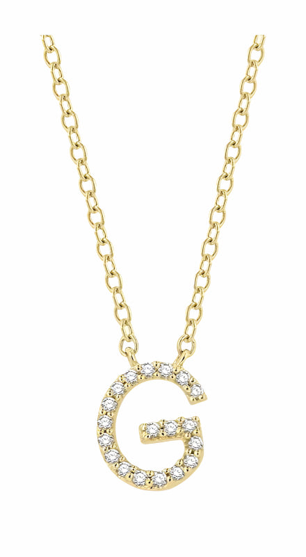 Parkplace Jewelers Block 'G' Initial Diamond Pendant 912F9PPFSPDYG-G