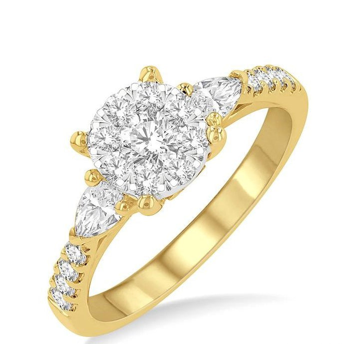 Parkplace Jewelers Round Shape Lovebright Diamond Engagement Ring 134G2PPFHYW