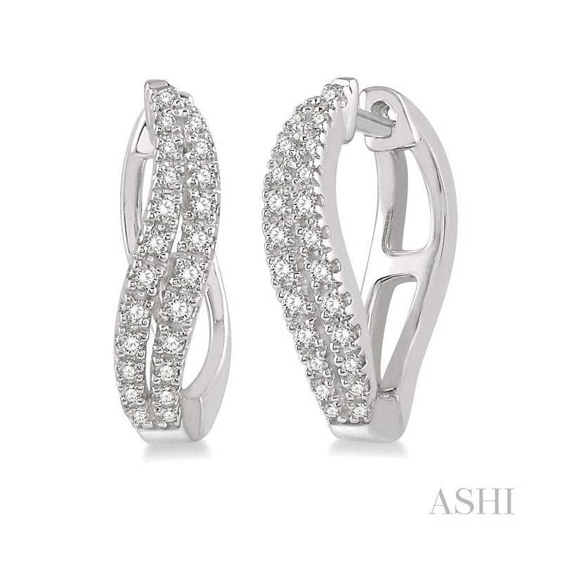 ASHI Diamond Fashion Hoop Earrings 636A6PPTSERWG