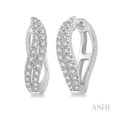 ASHI Diamond Fashion Hoop Earrings 636A6PPTSERWG