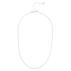White Sterling Silver Polished Adjustable Snake Necklace