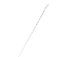 White Sterling Silver Polished Paperclip Bracelet