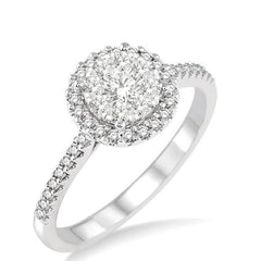 Parkplace Jewelers Round Shape Halo Lovebright Essential Diamond Engagement Ring 13293PPFVWG