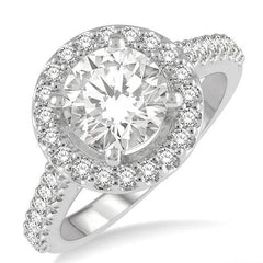 Parkplace Jewelers Round Shape Semi-Mount Halo Diamond Engagement Ring 240G3PPFHWG-SM