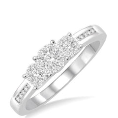 Parkplace Jewelers Round Shape Past Present & Future Lovebright Essential Diamond Ring 36915PPFVWG