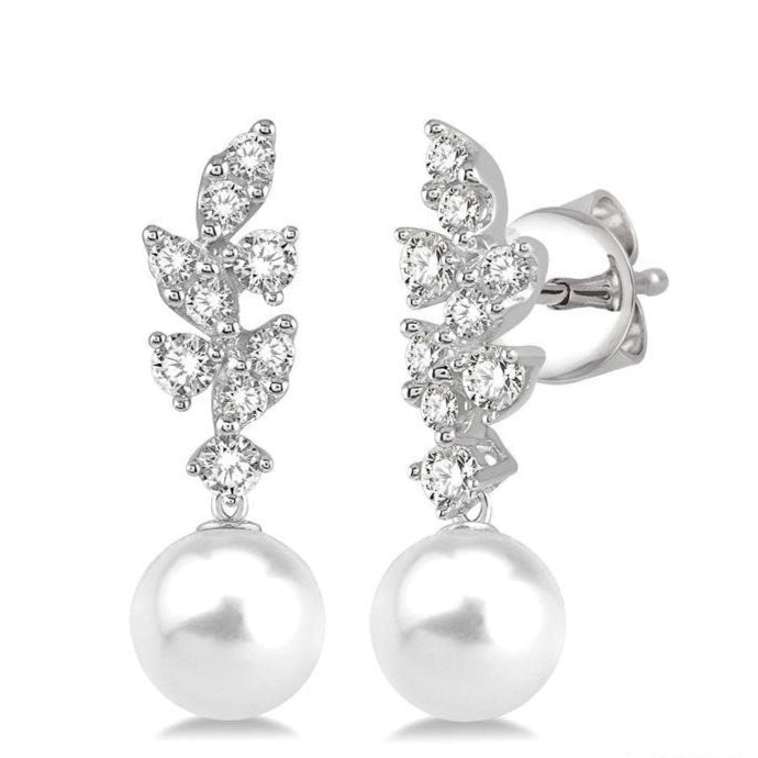 Parkplace Jewelers Pearl & Diamond Fashion Earrings 55995PPFGERWPWG