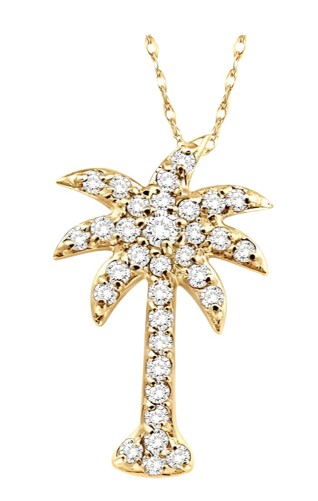 Parkplace Jewelers Palm Tree Diamond Fashion Pendant 63717PPFXPDYG