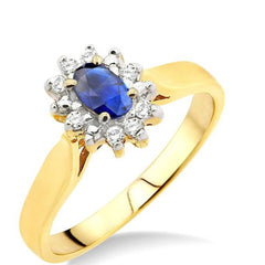 Parkplace Jewelers Oval Shape Gemstone & Halo Diamond Ring 40048PPFXSP