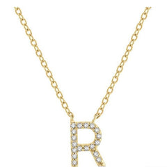 Parkplace Jewelers Block 'R' Initial Diamond Pendant 912F9PPTSPDYG-R