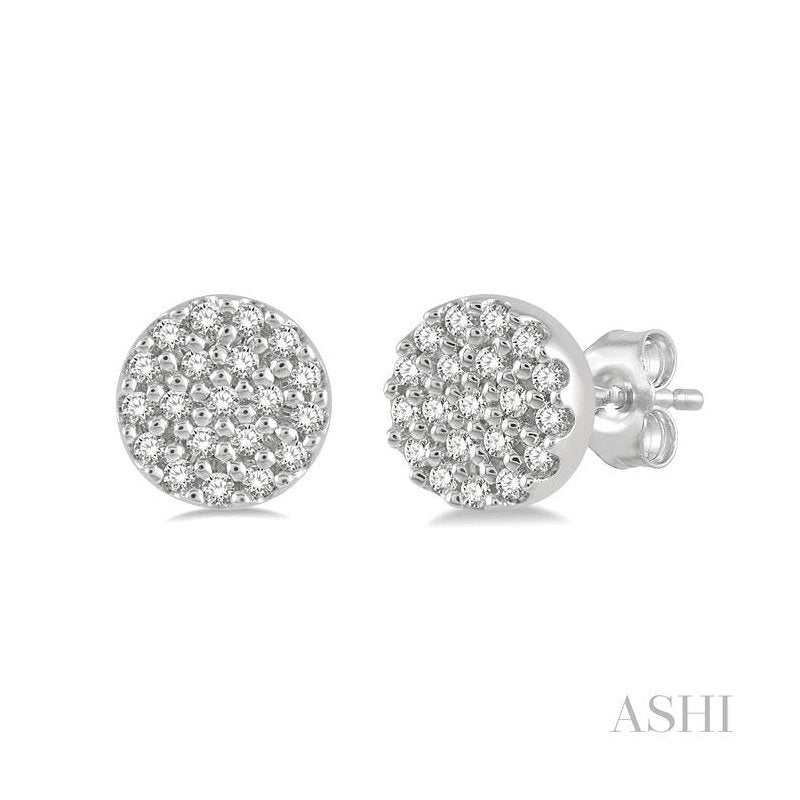 ASHI Disc Petite Diamond Fashion Earrings 646A8PPFSERWG