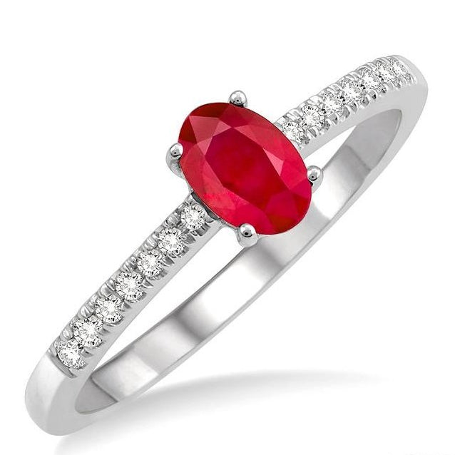 Parkplace Jewelers Oval Shape Gemstone & Diamond Ring 44438PPTSRBWG