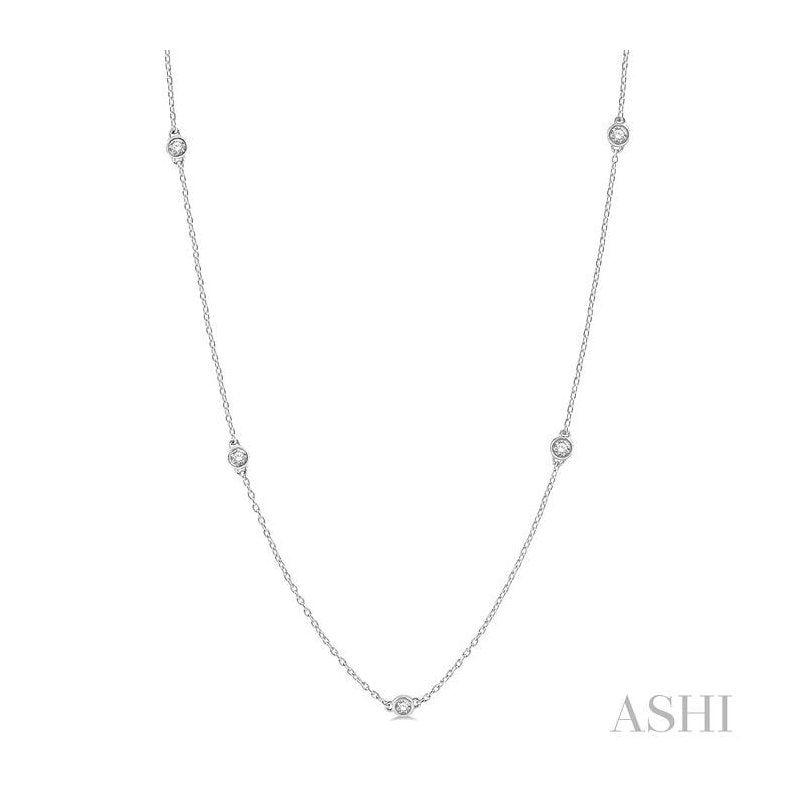 ASHI Diamond Station Necklace 990AVPPFGNKWG