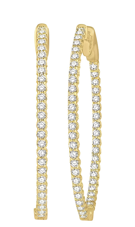 Parkplace Jewelers Inside-Out Diamond Oval Hoop Earrings 624B1PPFGERYG