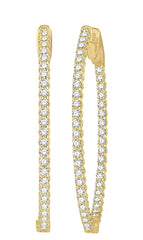 Parkplace Jewelers Inside-Out Diamond Oval Hoop Earrings 624B1PPFGERYG