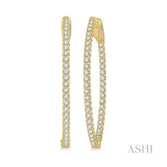 ASHI Inside-Out Diamond Oval Hoop Earrings 624B1PPFGERYG