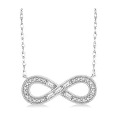 Parkplace Jewelers Infinity Baguette Diamond Fashion Necklace 998F0PPTSNKWG