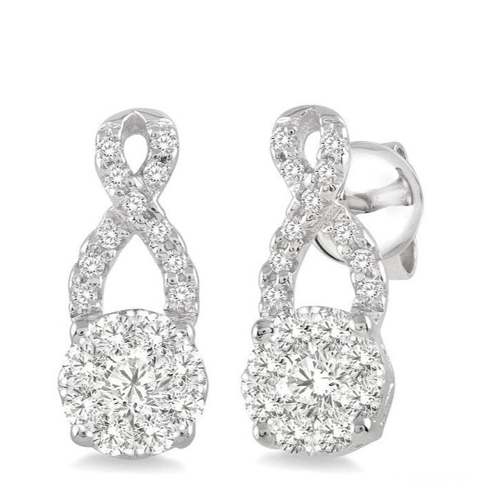 Parkplace Jewelers Round Shape Lovebright Diamond Earrings 94885PPFHERWG
