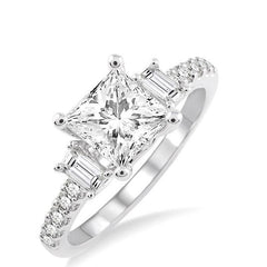 Parkplace Jewelers Princess Shape Semi-Mount Diamond Engagement Ring 23724PPFRWG-SM