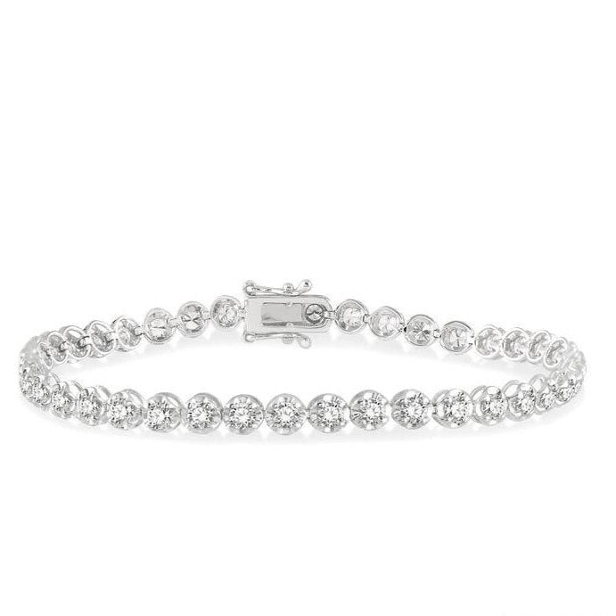 Parkplace Jewelers Illusion Diamond Tennis Bracelet 70253PPFGWG