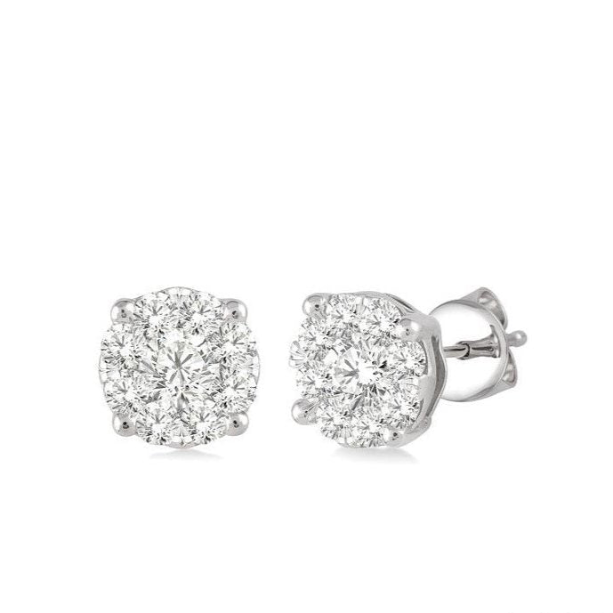 Parkplace Jewelers Round Shape Lovebright Essential Diamond Stud Earrings 91756PPFHERWG