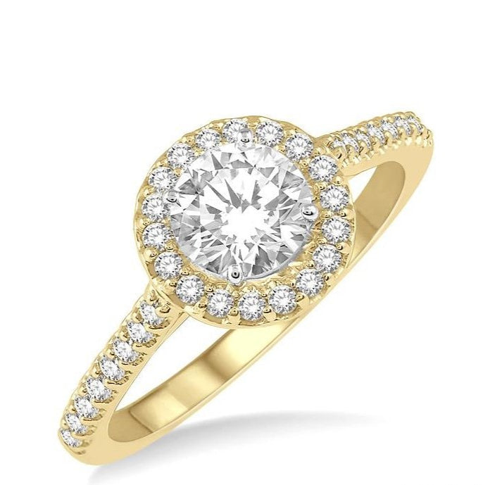 Parkplace Jewelers Round Shape Halo Diamond Engagement Ring 240G4PPFHYW-LE