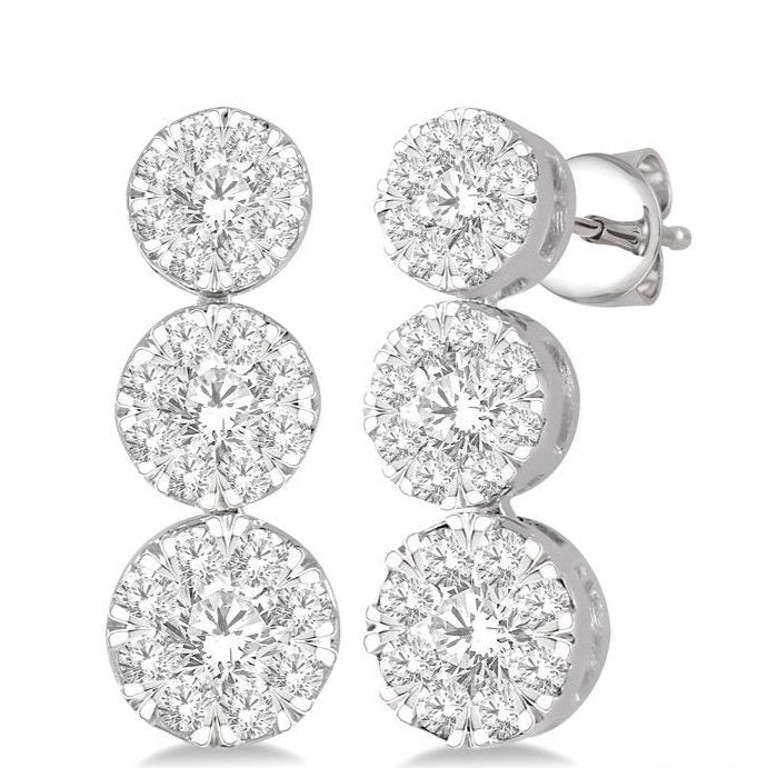 Parkplace Jewelers Round Shape Past Present & Future Lovebright Essential Diamond Earrings 919A1PPFVERWG