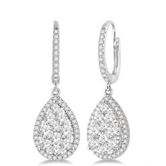 Parkplace Jewelers Pear Shape Halo Lovebright Essential Diamond Earrings 96090PPFVERWG-1.45