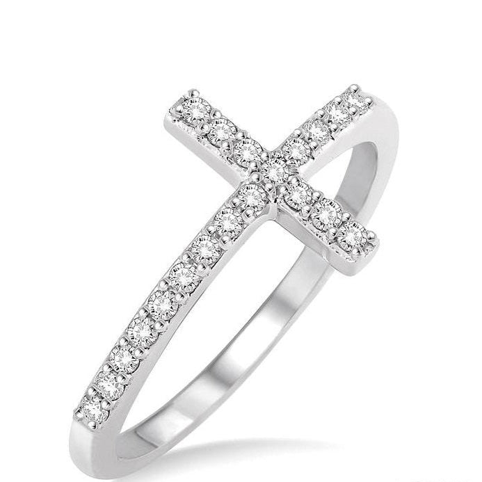 Parkplace Jewelers Sideway Cross Diamond Ring 33667PPFXWG