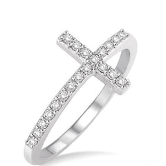 Parkplace Jewelers Sideway Cross Diamond Ring 33667PPFXWG