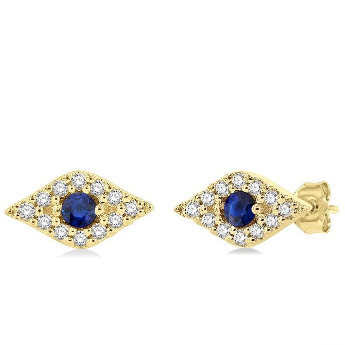 Parkplace Jewelers Evil Eye Gemstone & Petite Diamond Fashion Earrings 58628PPFSERSPYG