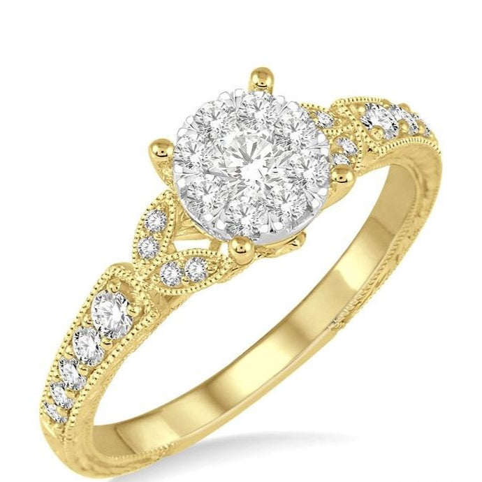 Parkplace Jewelers Round Shape Lovebright Diamond Engagement Ring 133C3PPFVYW-LE