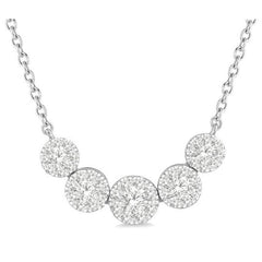 Parkplace Jewelers Round Shape 5 Stone Lovebright Essential Diamond Smile Necklace 9936HPPFGNKWG