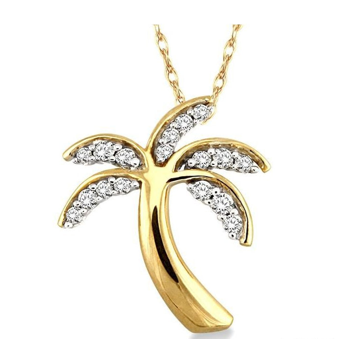 Parkplace Jewelers Palm Tree Diamond Fashion Pendant 63798PPFSPDYG