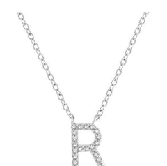 Parkplace Jewelers Block 'R' Initial Diamond Pendant 912F9PPTSPDWG-R