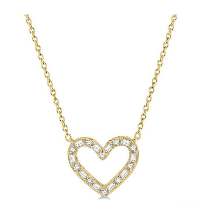 Parkplace Jewelers Heart Shape Baguette Diamond Pendant 992GQPPFHNKYG
